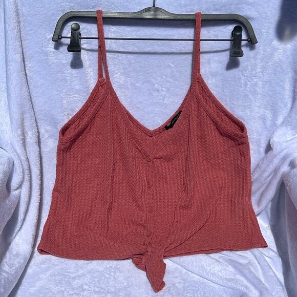 Forever 21 Rust Ribbed Cami Crop Top Size Large - Picture 2 of 6